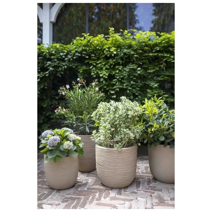 Pot de fleur boule - CAPI EUROPE - WASTE RIB NL - 43 x 41 cm - Terrazz