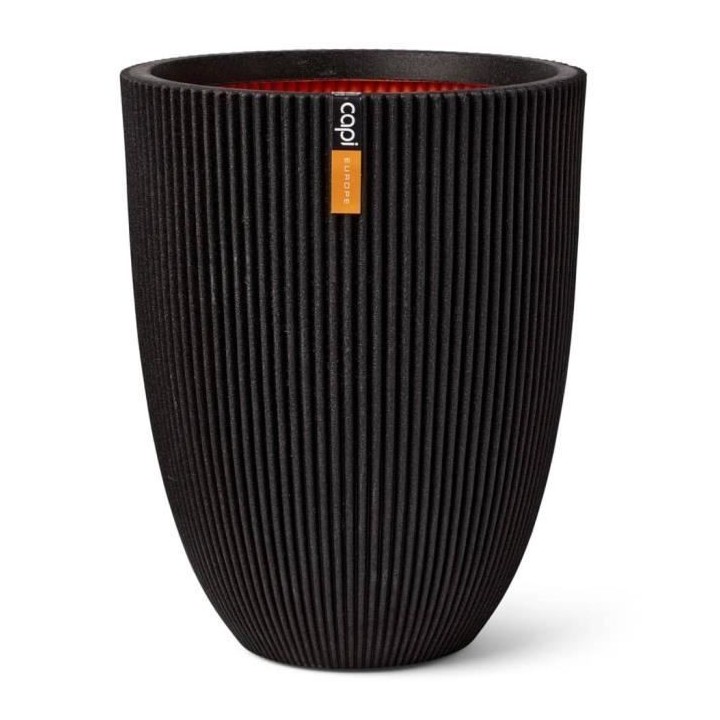 Capi Vase élégant Groove 46x58 cm Noir 445497