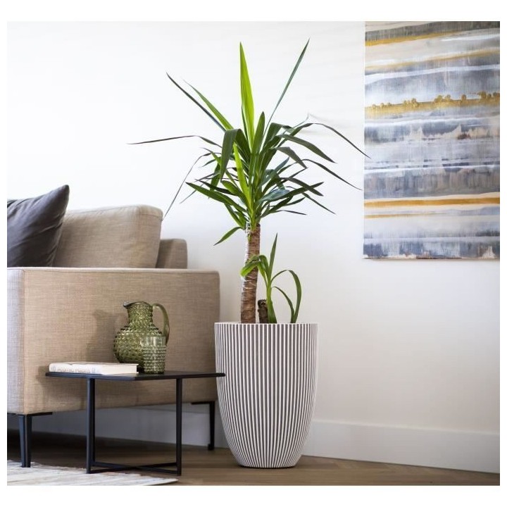 Capi Vase élégant Groove 46x58 cm Ivoire 445499