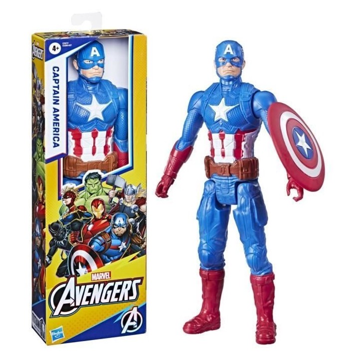Figurine Captain America 30 cm, jouet Avengers Titan Hero Series pour