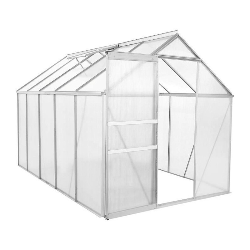 Serre de jardin polycarbonate 5,9m² - BEAU RIVAGE - 3,1 x 1,9 x 1,95 m