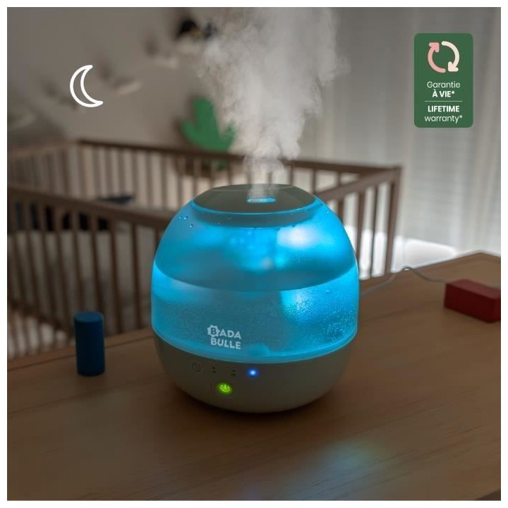 Badabulle Humidificateur d'Air Bubble - Assure Bon Taux d'Humidité -