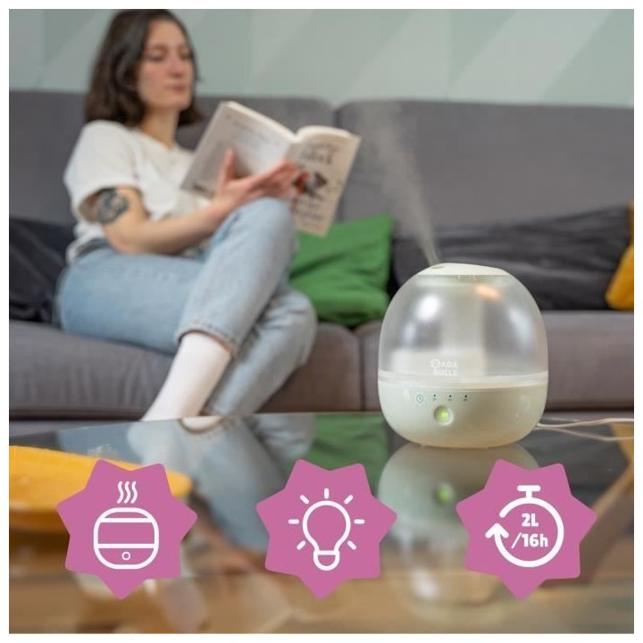 Badabulle Humidificateur d'Air Bubble - Assure Bon Taux d'Humidité -
