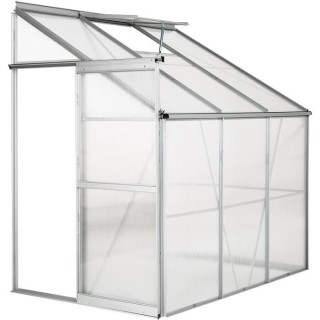 Serre de jardin en polycarbonate adossée 2,4m² - BEAU RIVAGE - 1,9 x