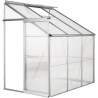 Serre de jardin en polycarbonate adossée 2,4m² - BEAU RIVAGE - 1,9 x 1,22 x 1,95 m