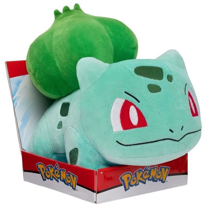 Peluche - BANDAI - Pokémon Bulbizarre - 30 cm, pure douceur et tendre