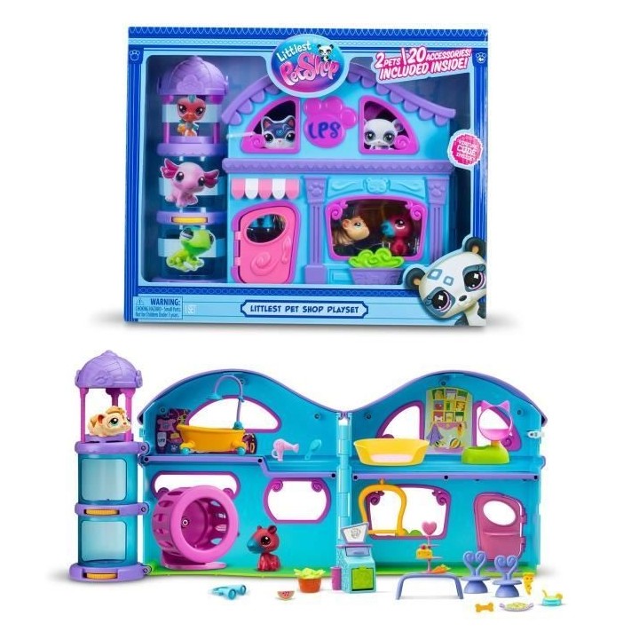 La Grande Maison - BANDAI - Littlest Pet Shop avec 3 pets dont 1 exclu