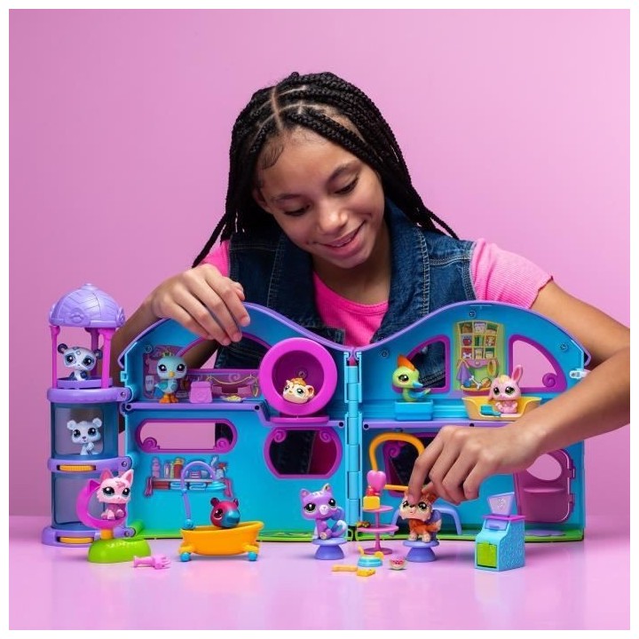 La Grande Maison - BANDAI - Littlest Pet Shop avec 3 pets dont 1 exclu