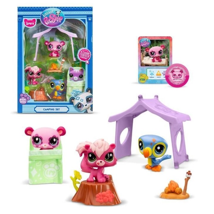 Pack a theme 3 Pets - BANDAI - Littlest Pet Shop Camping - Animaux et