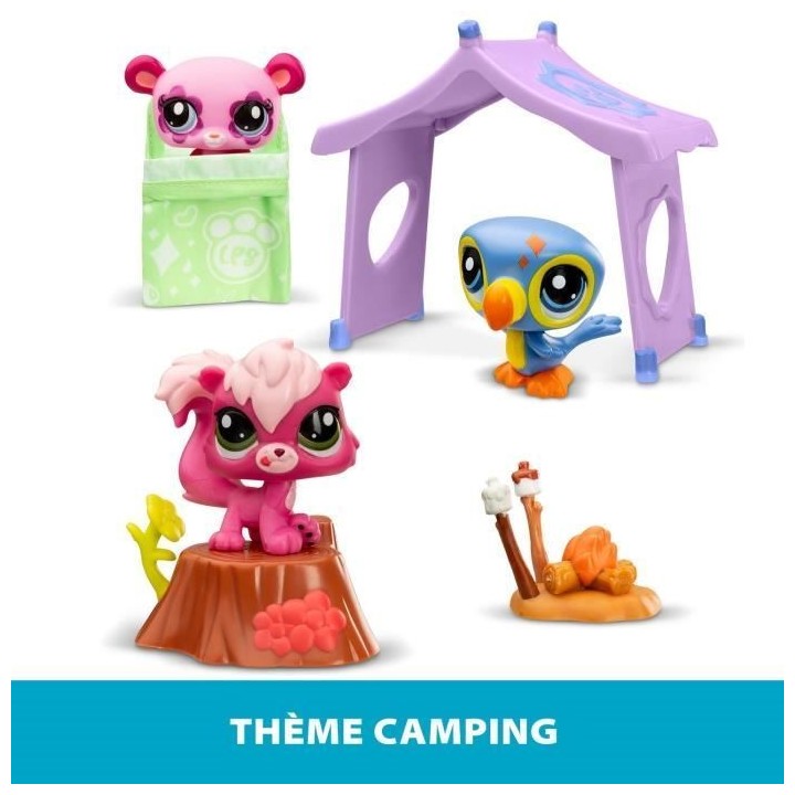 Pack a theme 3 Pets - BANDAI - Littlest Pet Shop Camping - Animaux et