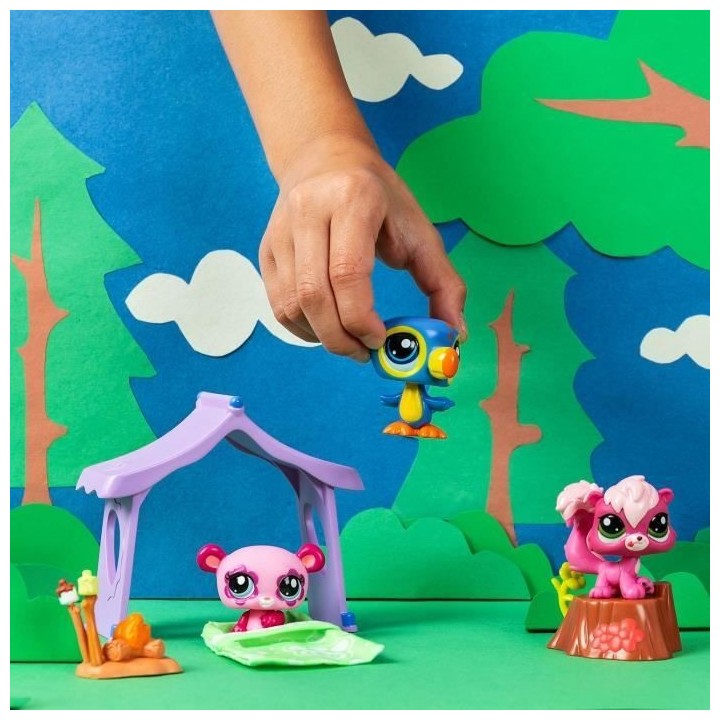 Pack a theme 3 Pets - BANDAI - Littlest Pet Shop Camping - Animaux et