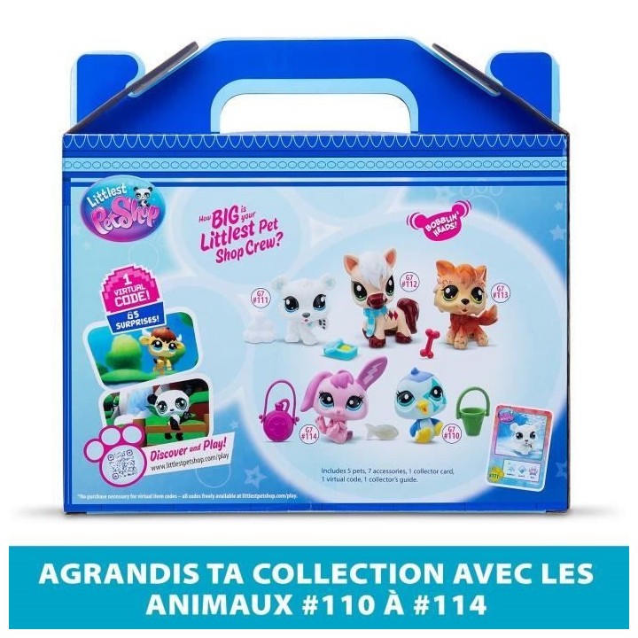 Pack de 5 Pets - BANDAI - Littlest Pet Shop Montagne - Animaux a colle
