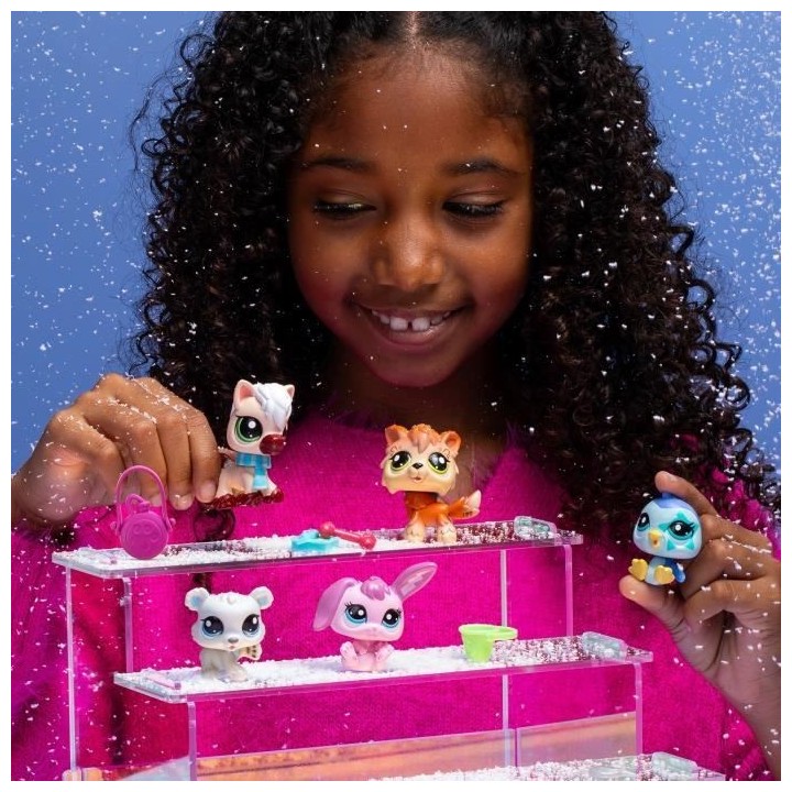 Pack de 5 Pets - BANDAI - Littlest Pet Shop Montagne - Animaux a colle