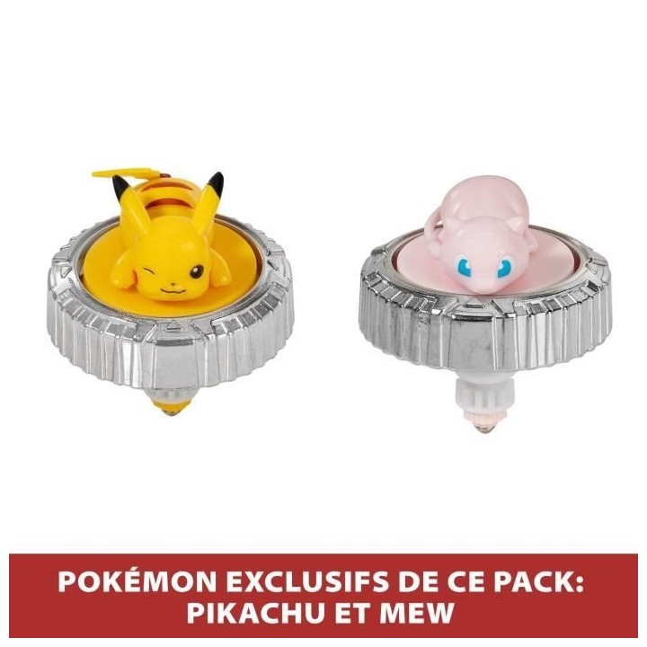 Arene Pokémon et 2 Toupies - BANDAI - JW4403 - Pikachu vs Mewtwo