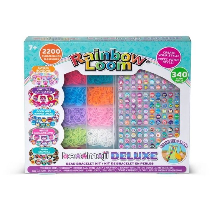 Coffret - BANDAI - Rainbow Loom Beadmoji Deluxe - CD0124, pour faire u