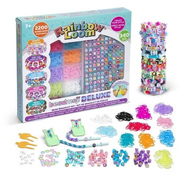 Coffret - BANDAI - Rainbow Loom Beadmoji Deluxe - CD0124, pour faire u