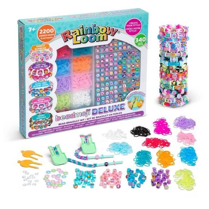 Coffret - BANDAI - Rainbow Loom Beadmoji Deluxe - CD0124, pour faire u