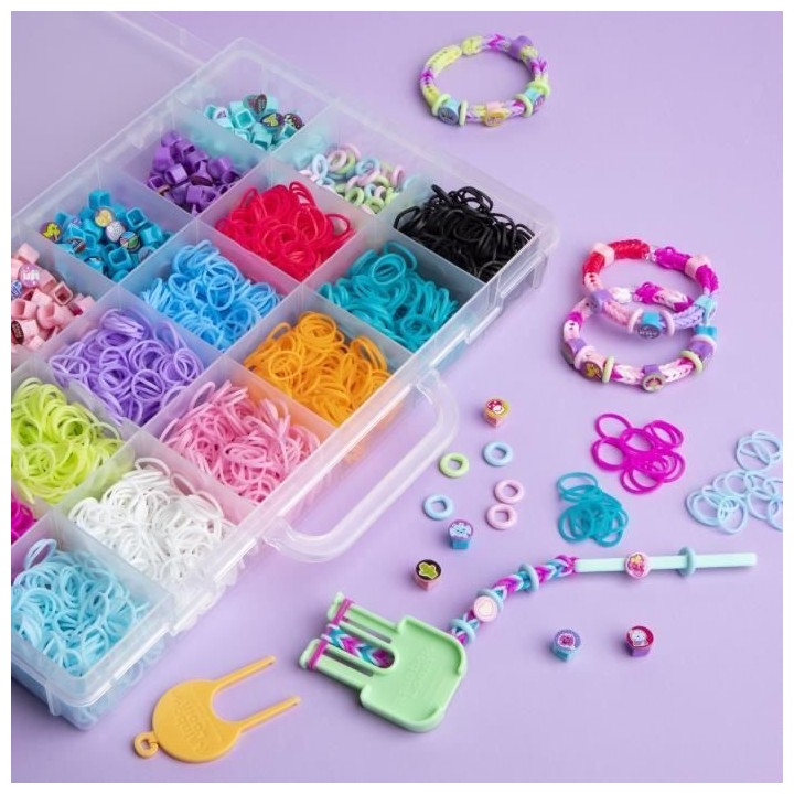 Coffret - BANDAI - Rainbow Loom Beadmoji Deluxe - CD0124, pour faire u