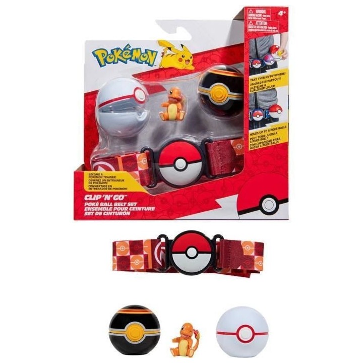 Ceinture - BANDAI - Pokémon Clip ‘N' Go - 1 ceinture, 2 Poké Balls
