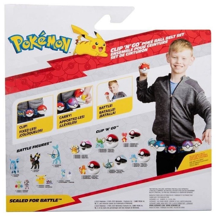 Ceinture - BANDAI - Pokémon Clip ‘N' Go - 1 ceinture, 2 Poké Balls