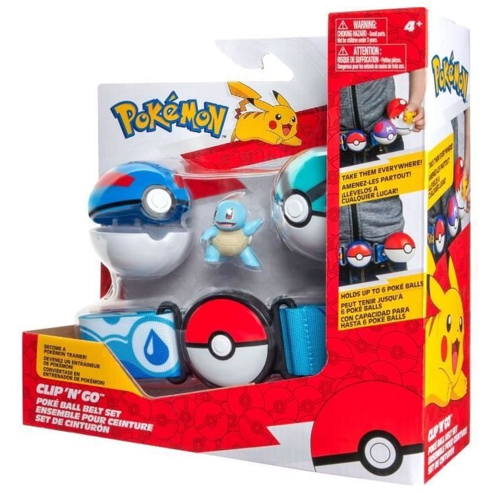 Ceinture - BANDAI - Pokémon Clip ‘N' Go - 1 ceinture, 2 Poké Balls