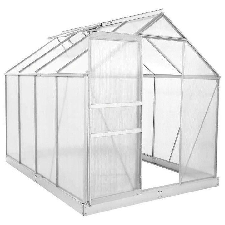 Serre de jardin en polycarbonate 4,7m² - BEAU RIVAGE - 2,5 x 1,9 x 1,