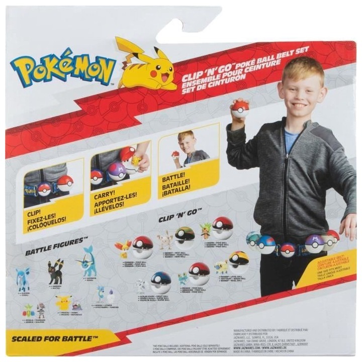 Ceinture - BANDAI - Pokémon Clip ‘N' Go - 1 ceinture, 2 Poké Balls