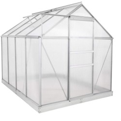 Serre de jardin en polycarbonate 4,7m² - BEAU RIVAGE - 2,5 x 1,9 x 1,95 m