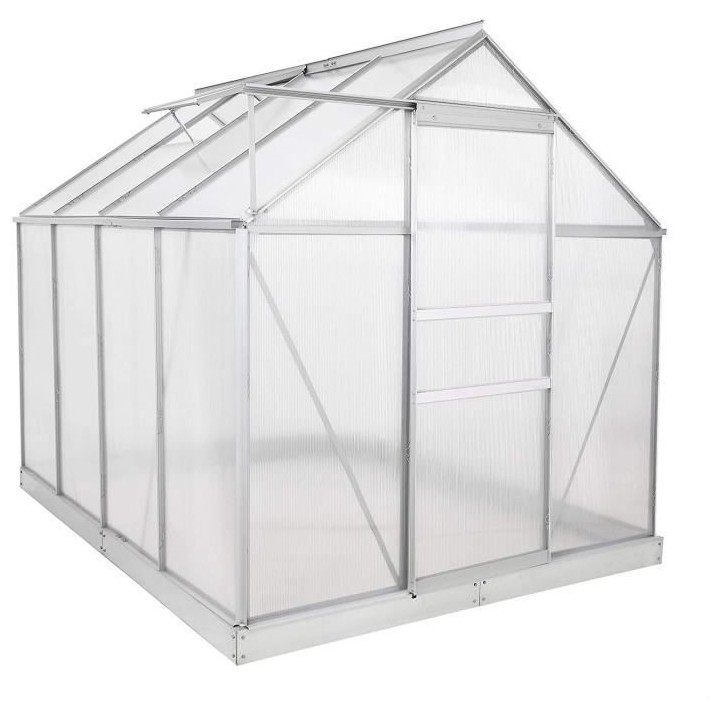Serre de jardin en polycarbonate 4,7m² - BEAU RIVAGE - 2,5 x 1,9 x 1,