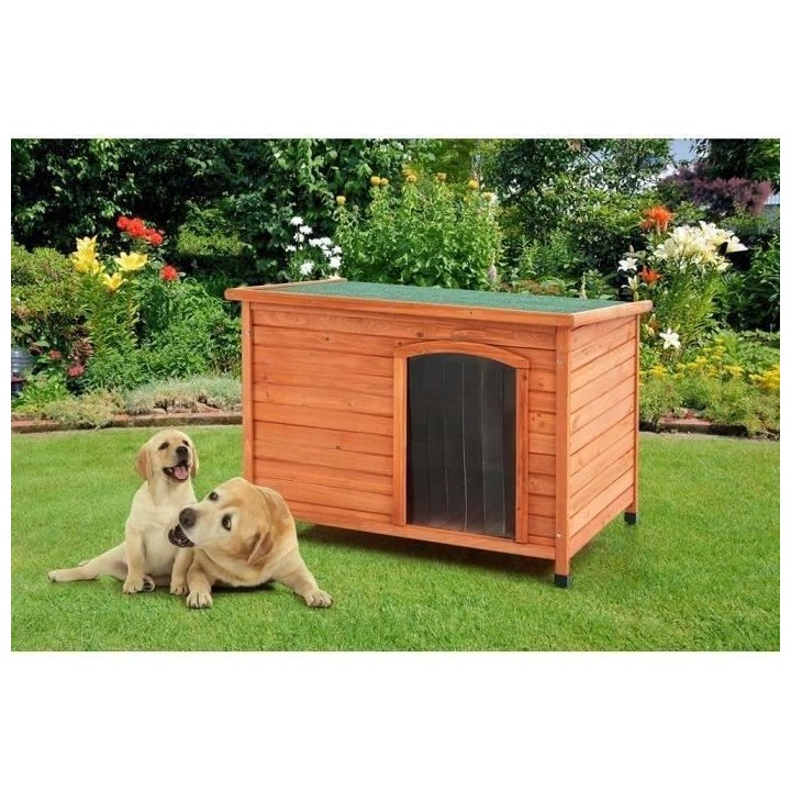 Niche en sapin Rox2 - 104x66x70cm - Bois - Pour chien