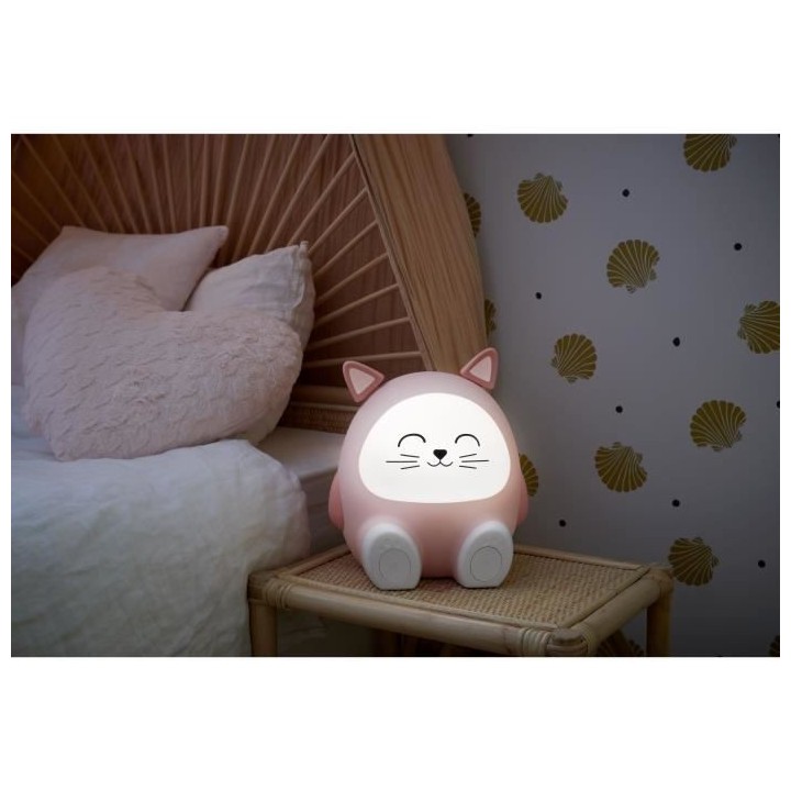 Enceinte lumineuse & veilleuse - BIGBEN - Chat - Bluetooth 5.0, 15W, V
