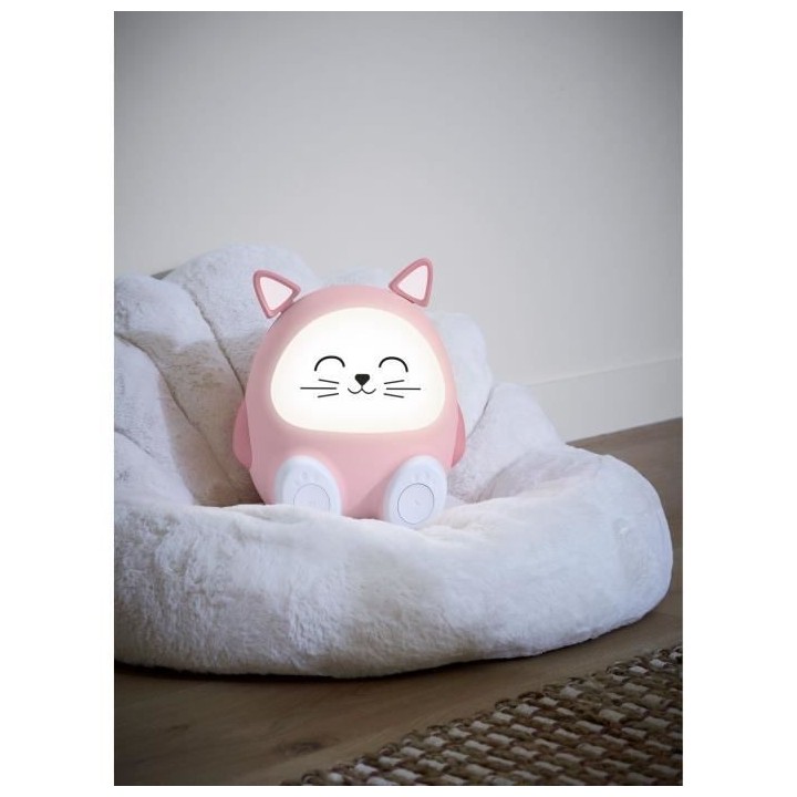 Enceinte lumineuse & veilleuse - BIGBEN - Chat - Bluetooth 5.0, 15W, V