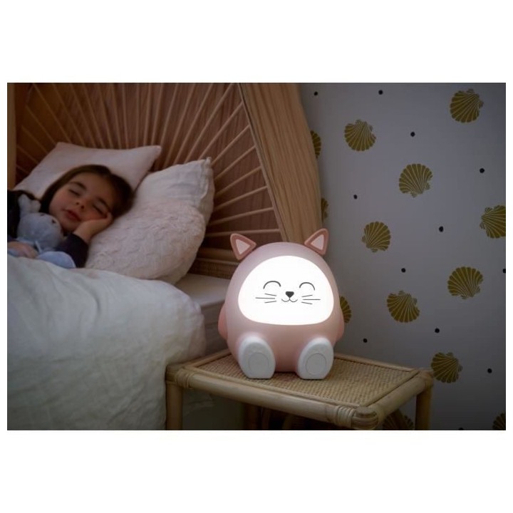Enceinte lumineuse & veilleuse - BIGBEN - Chat - Bluetooth 5.0, 15W, V