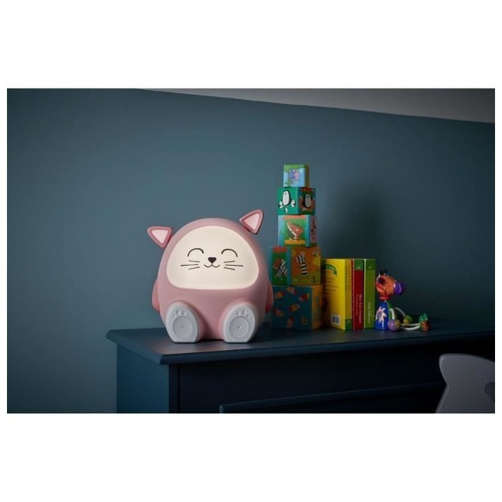 Enceinte lumineuse & veilleuse - BIGBEN - Chat - Bluetooth 5.0, 15W, V