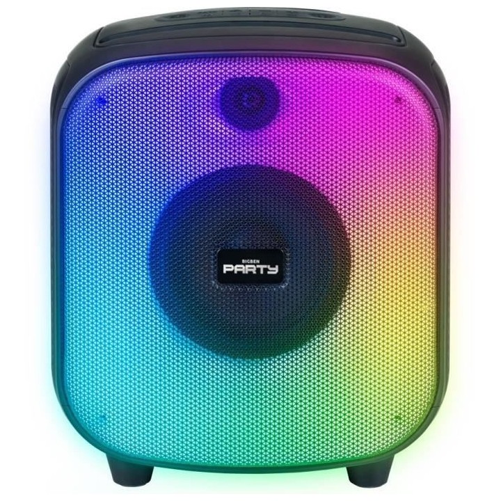 Enceinte Bluetooth - BIGBEN - Format cube - 200W, Effets lumineux, USB