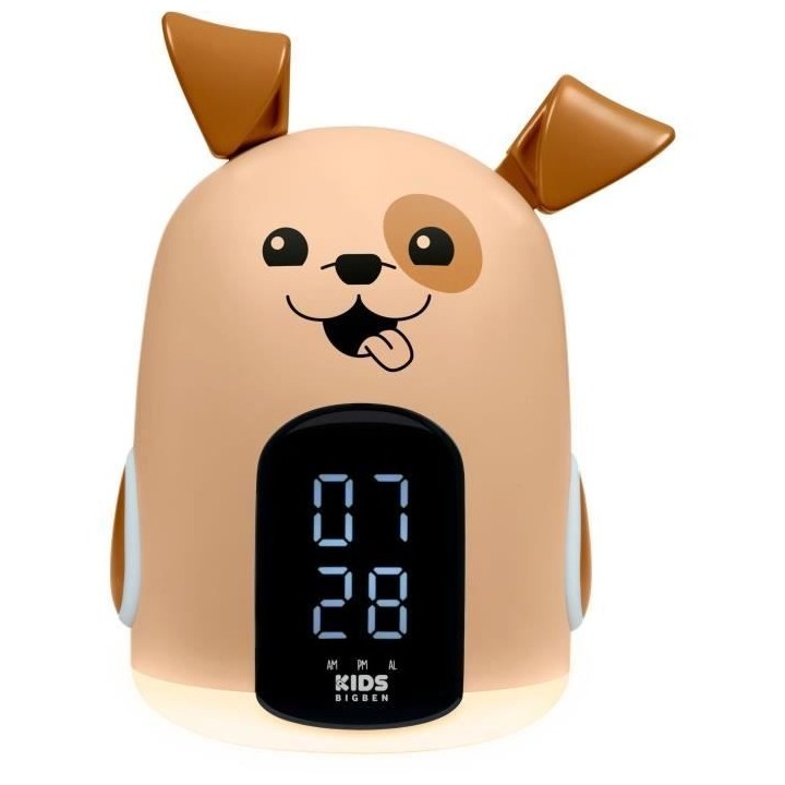 Réveil veilleuse - BIGBEN - Forme chien - Affichage LED, 3 mélodies,