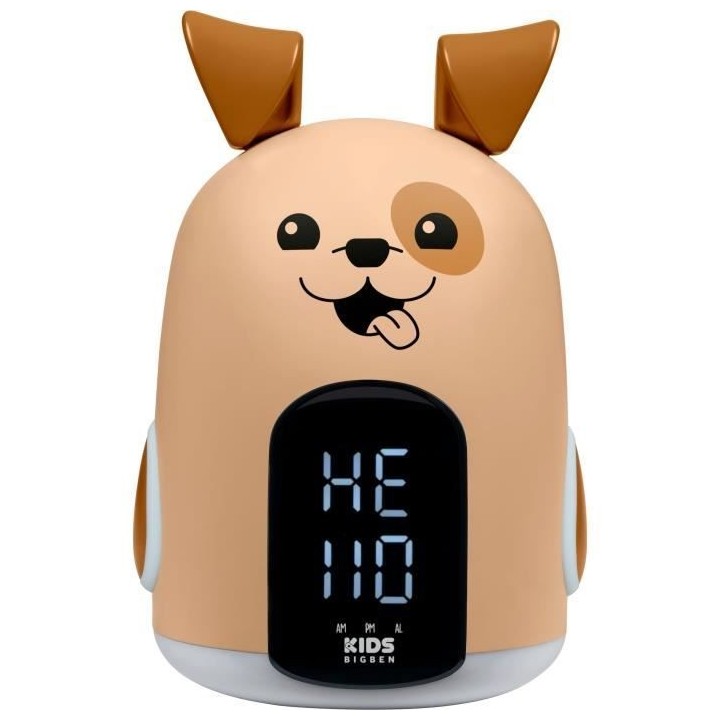 Réveil veilleuse - BIGBEN - Forme chien - Affichage LED, 3 mélodies,