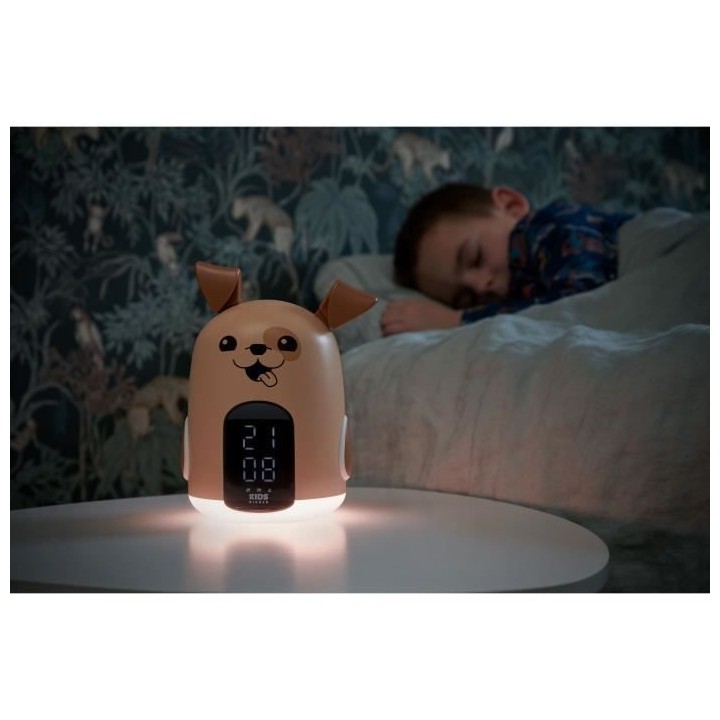 Réveil veilleuse - BIGBEN - Forme chien - Affichage LED, 3 mélodies,
