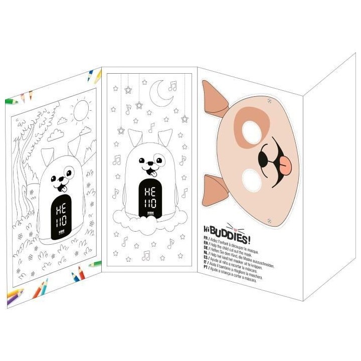 Réveil veilleuse - BIGBEN - Forme chien - Affichage LED, 3 mélodies,