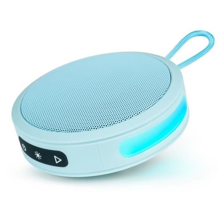 BIGBEN Party - Enceinte Bluetooth ronde avec dragonne et effets lumine
