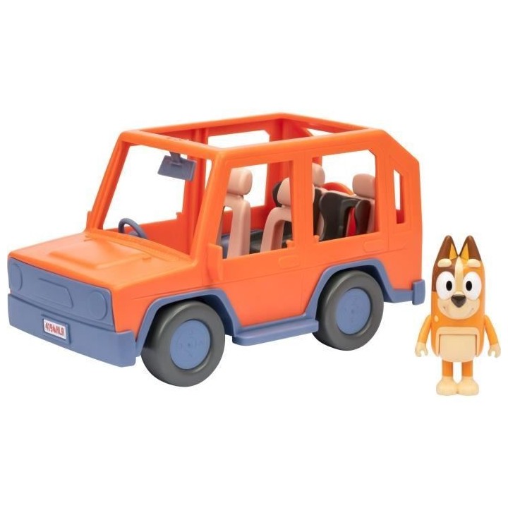 Voiture de Bluey - BLUEY - Véhicule familial avec figurine Chilli et