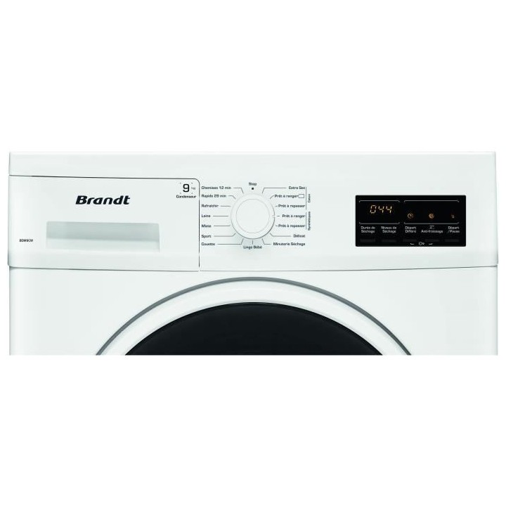 Seche-linge a condensation BRANDT BDM9CW - 9 kg - L60cm - Classe B - B