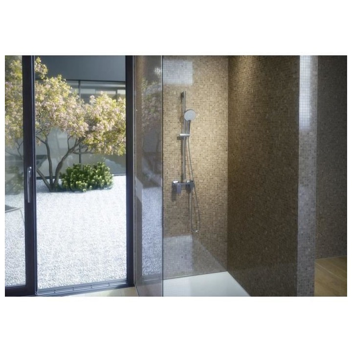 Ensemble de douche - IDEALRAIN EVO - barre 60 cm et douchette ronde 12