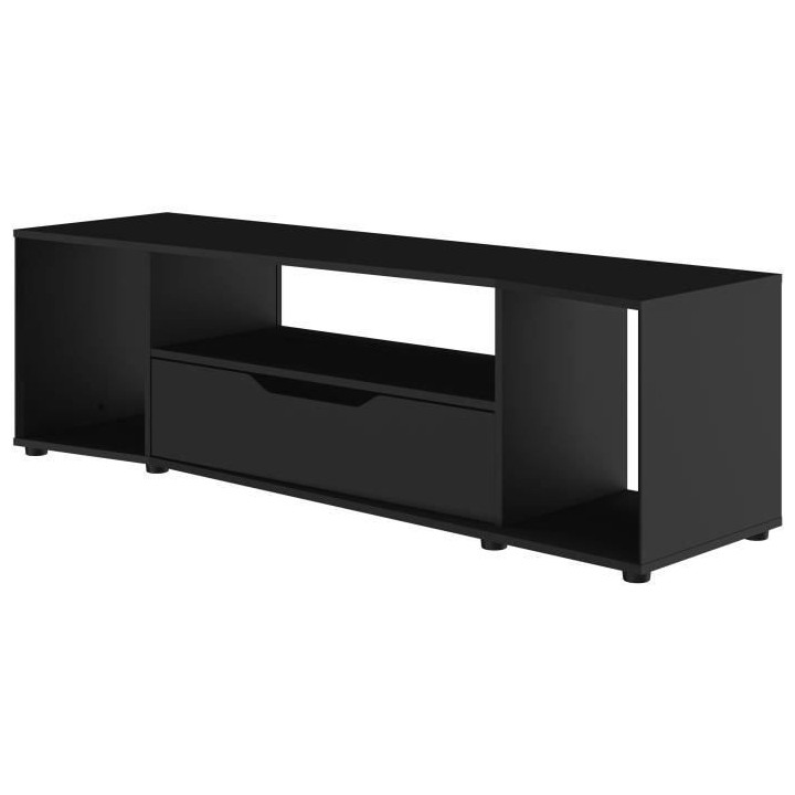 Meuble TV gamer - HACK - Noir - 163 x 45 x 48 cm - DIAGONE