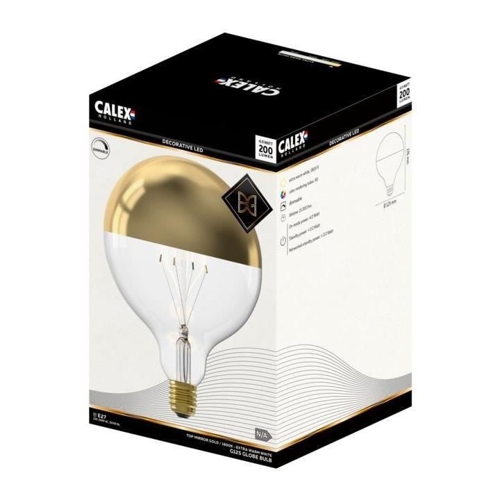 Ampoule LED E27 - CALEX - TOP MIRROR G125 - Filament droit - 4 W - 200