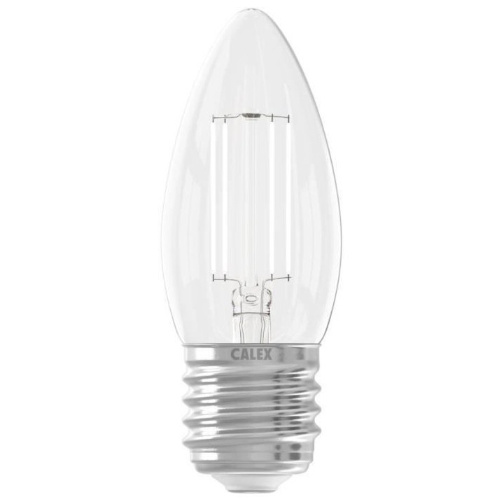 Ampoule LED E27 - CALEX - CANDLE B35 - Filament droit - 4,5 W - 470 lm