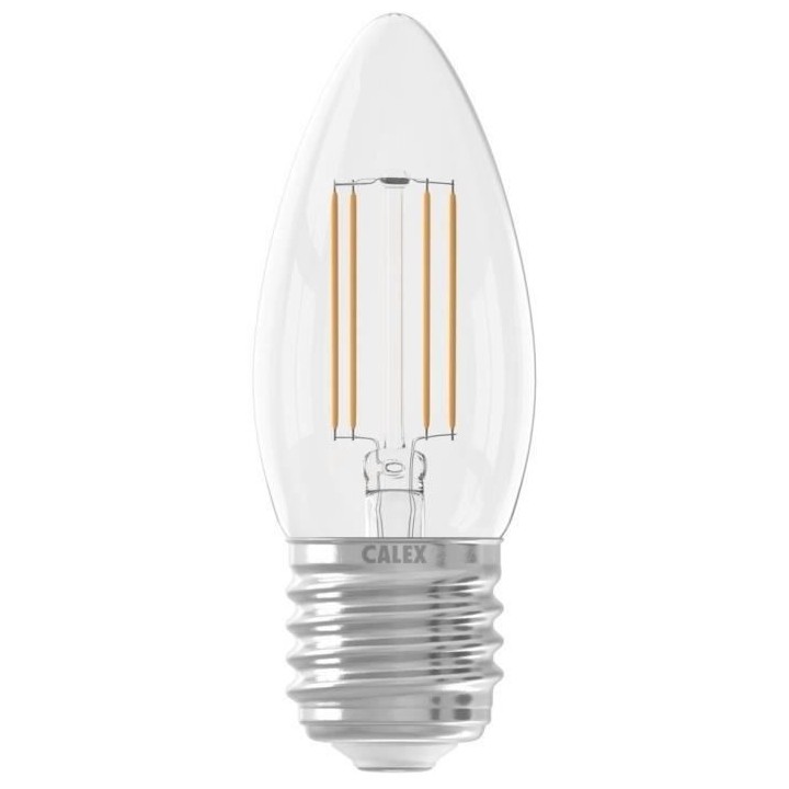 Ampoule LED E27 - CALEX - CANDLE B35 - Filament droit - 4,5 W - 470 lm