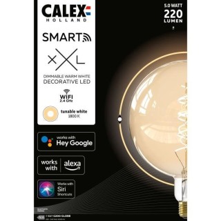 Ampoule LED E27 - CALEX - G200 SMART GLOBE - Simple filament spirale -