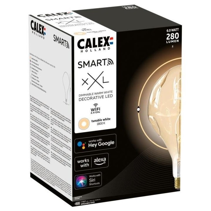 Ampoule LED E27 - CALEX - SMART ORGANIC EVO - Filament flexible - 6 W