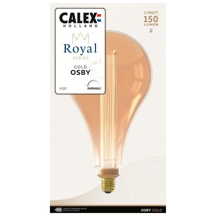 Ampoule LED E27 - CALEX - ROYAL OSBY - 3,5 W - 150 lm - 1800 K - Inten